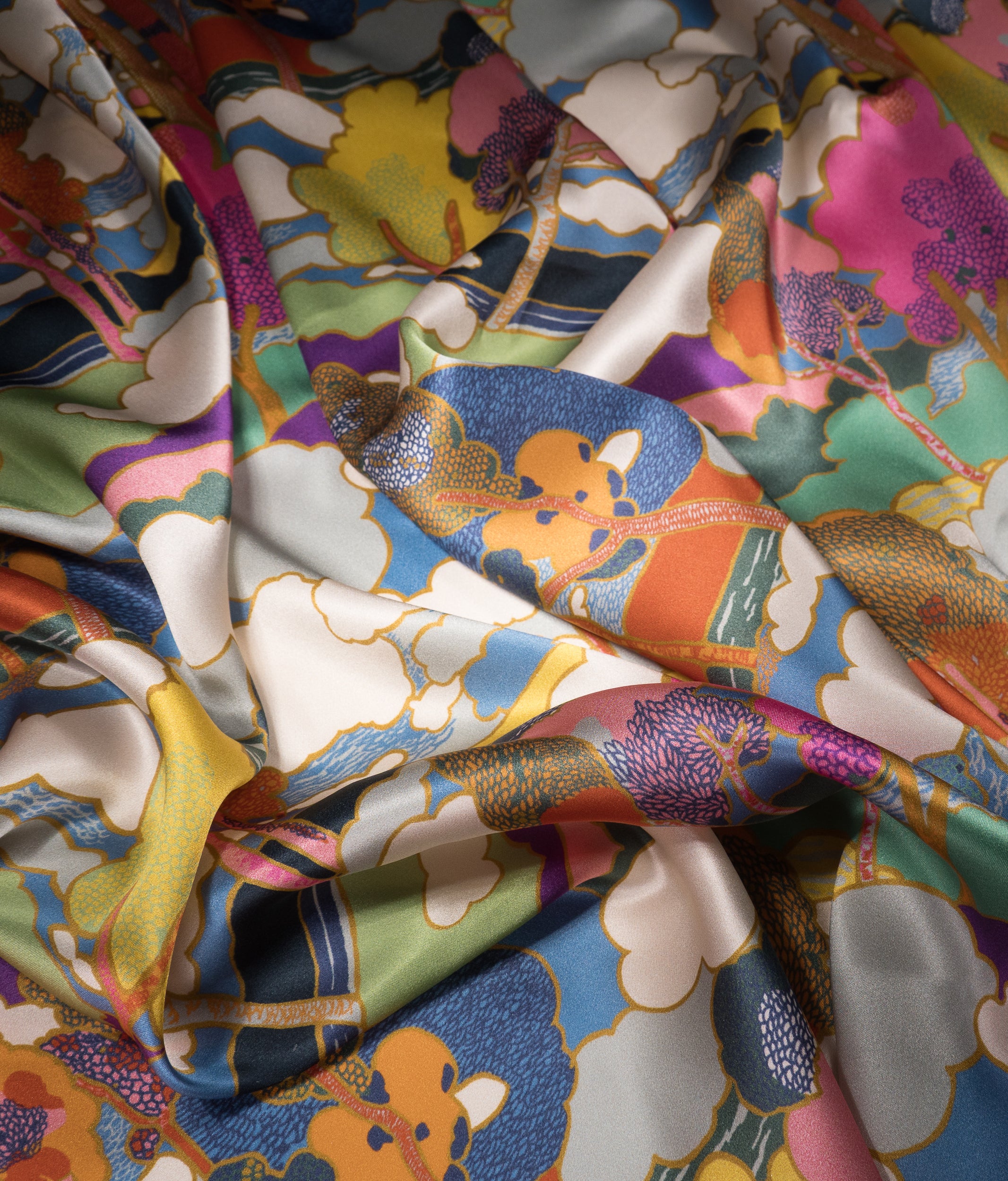 Multicolored Abstract Silk Bow Tie