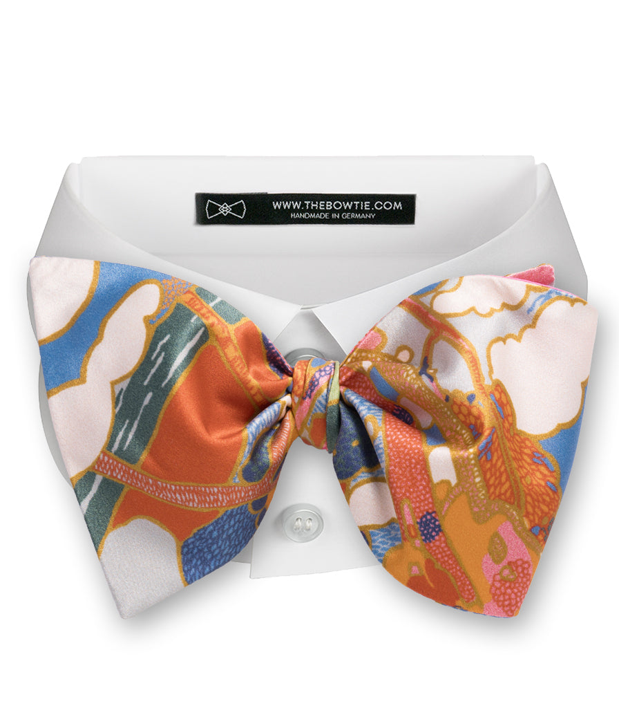 Multicolored Abstract Silk Bow Tie