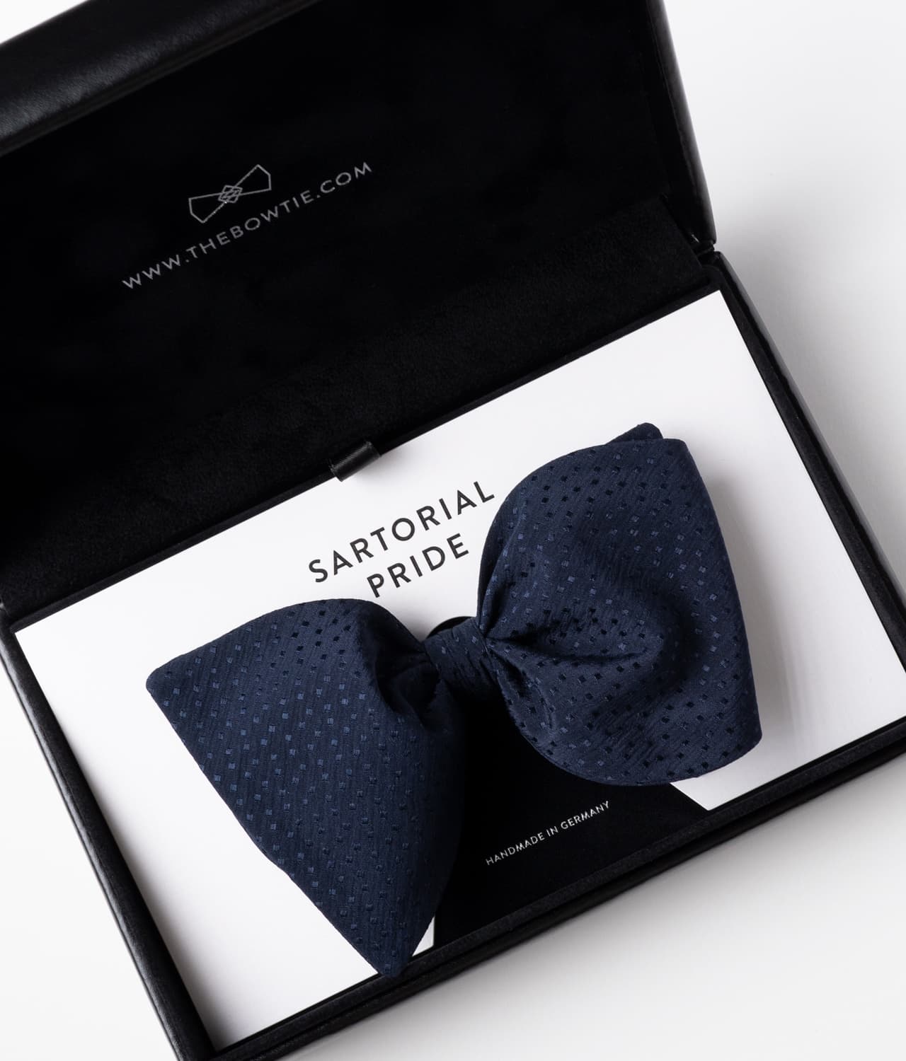Blue 100% Silk Bow Tie - Timeless Elegance