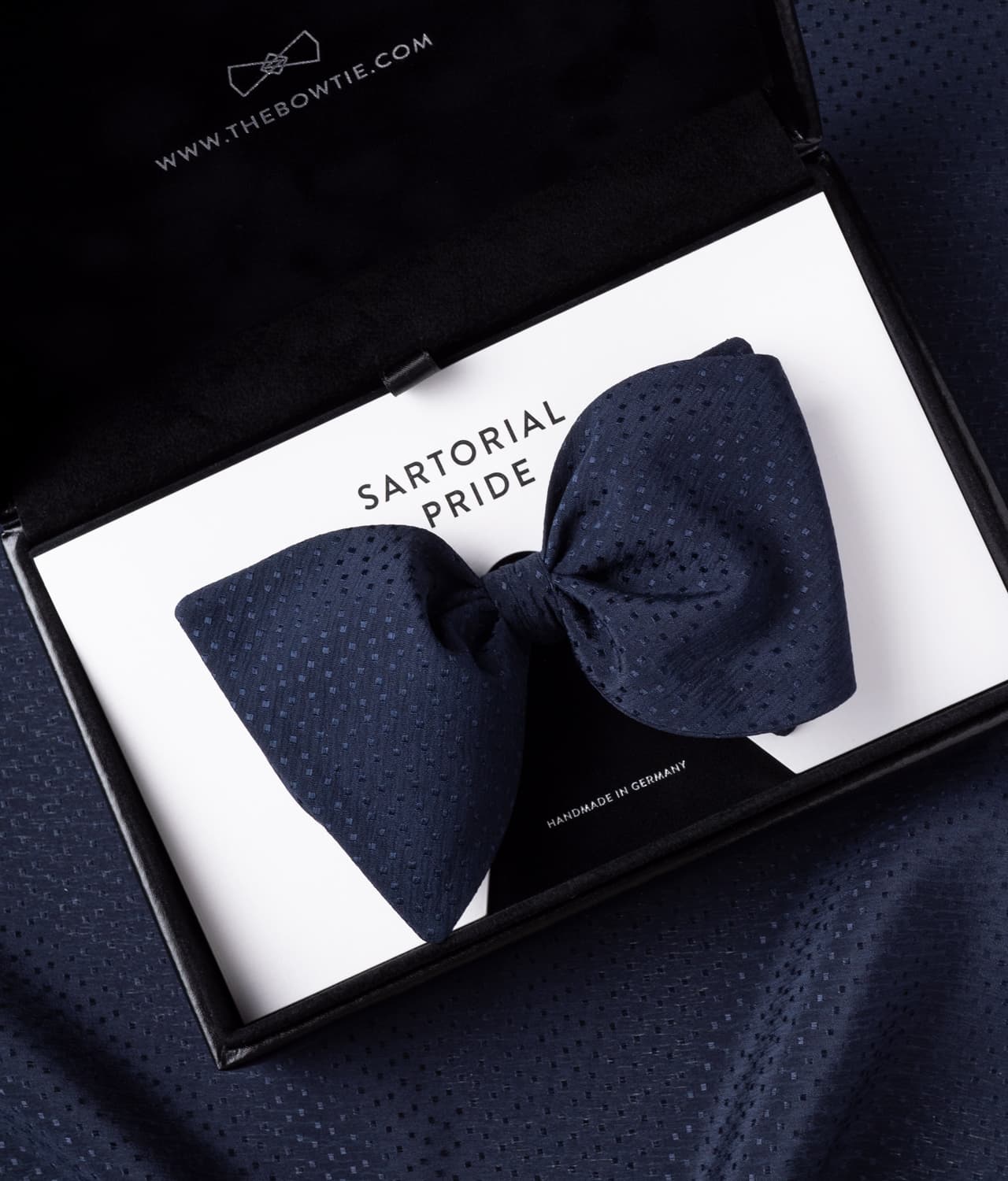 Blue 100% Silk Bow Tie - Timeless Elegance