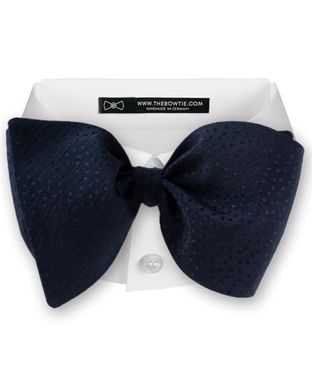 Blue 100% Silk Bow Tie - Timeless Elegance