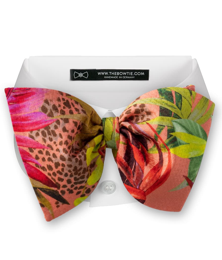 Pink Bow Tie - 100% Silk - Floral Design - BGY9