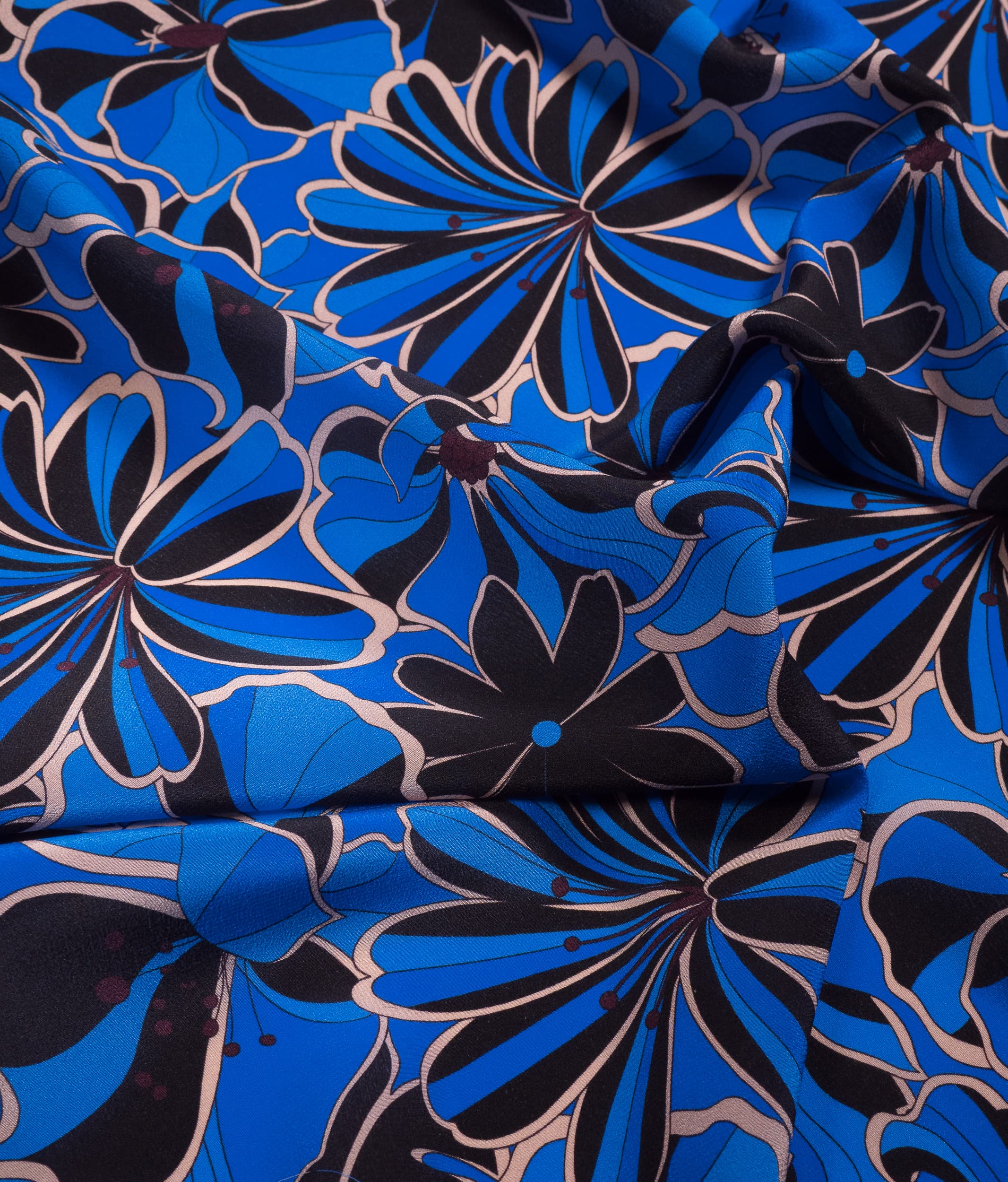 Royal Blue Floral Silk Bow Tie