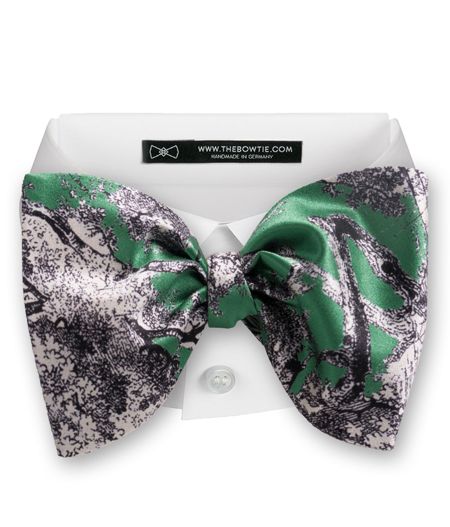 Jade Green Toile de Jouy Silk Bow Tie