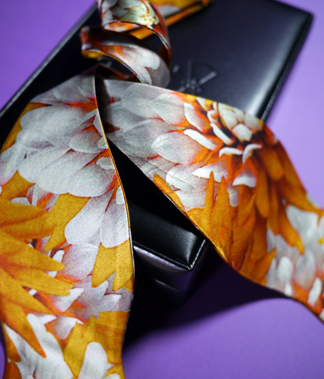 Orange Silk Bow Tie -100% Silk - ACA2