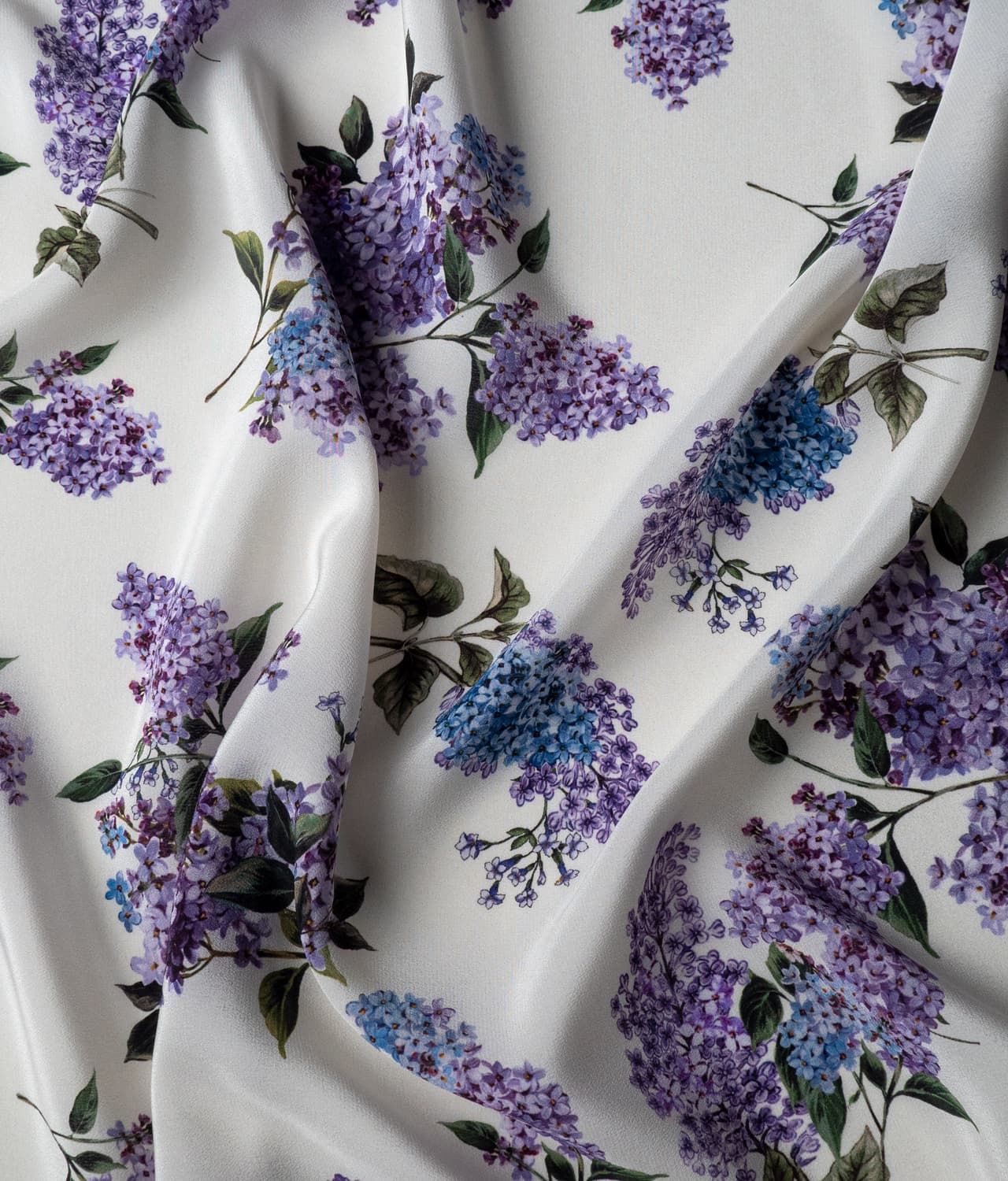 White 100% Silk Bow Tie - Purple Florals - BOD2